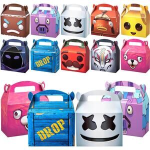 Video Game Theme Gift/Treat Boxes – 20‑Pk, 10 Styles – Gaming Birthday Supplies